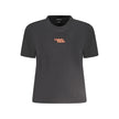 Black Cotton Women T-Shirt