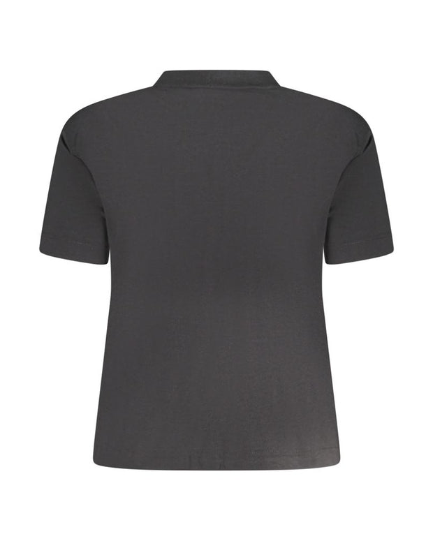 Black Cotton Women T-Shirt