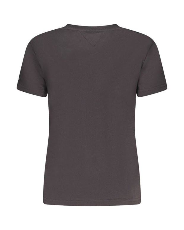 Black Cotton Women T-Shirt