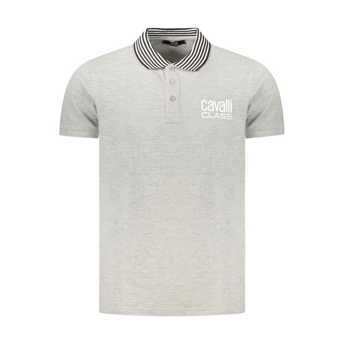 Gray Cotton Polo Shirt