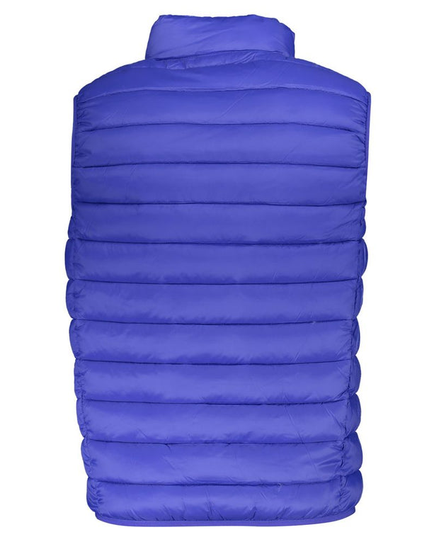 Sleek Sleeveless Blue Jacket