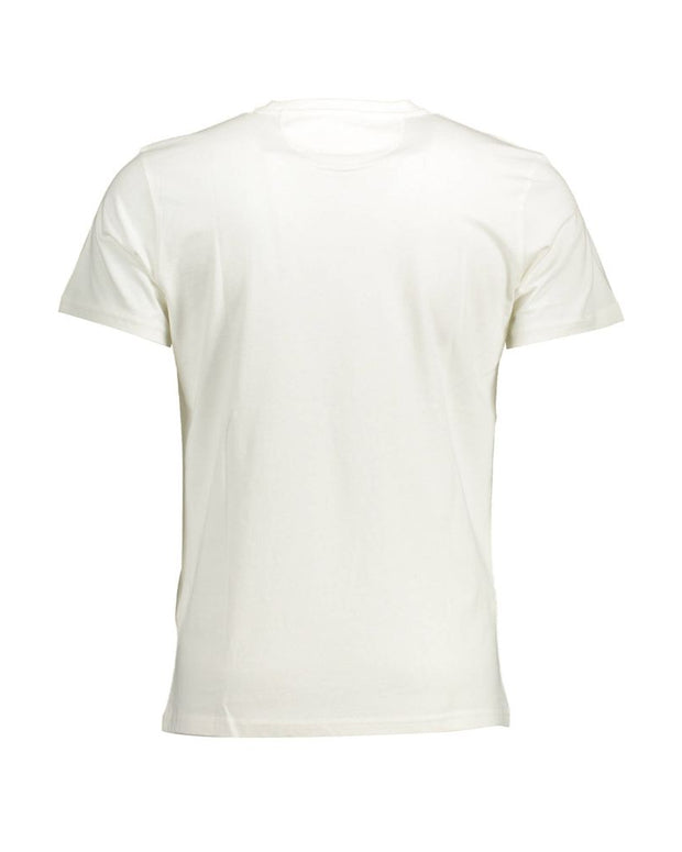 Elegant White Cotton Crew Neck Tee