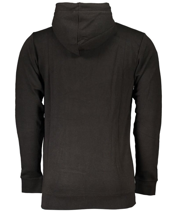 Black Cotton Men Sweater
