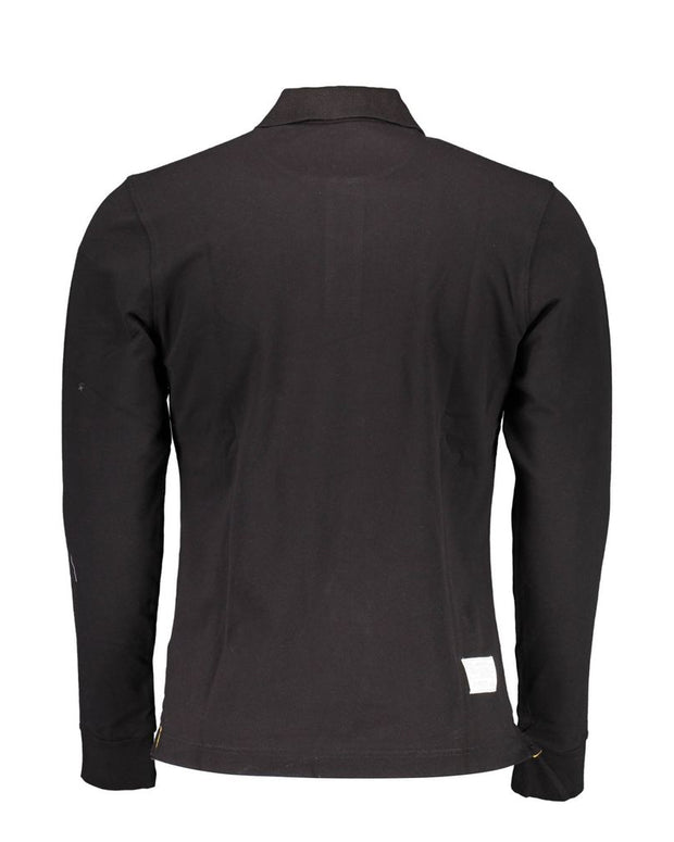 Elegant Long Sleeved Black Polo for Men