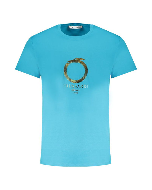 Light Blue Cotton Men TShirt