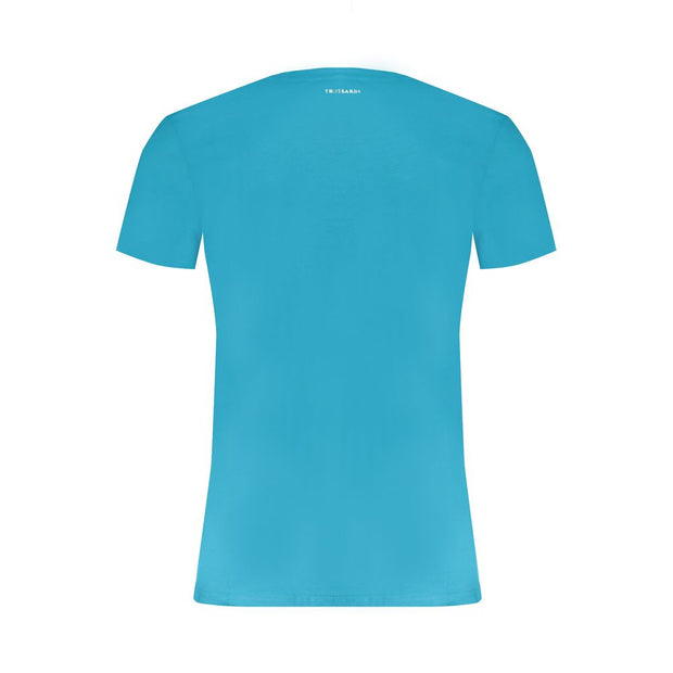 Light Blue Cotton Men TShirt