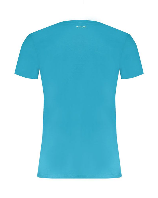 Light Blue Cotton Men TShirt