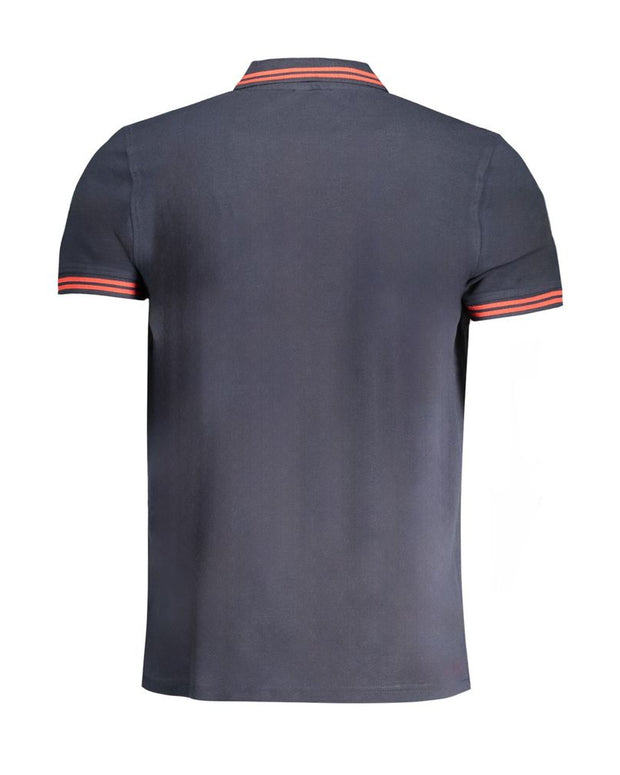 Blue Cotton Polo Shirt