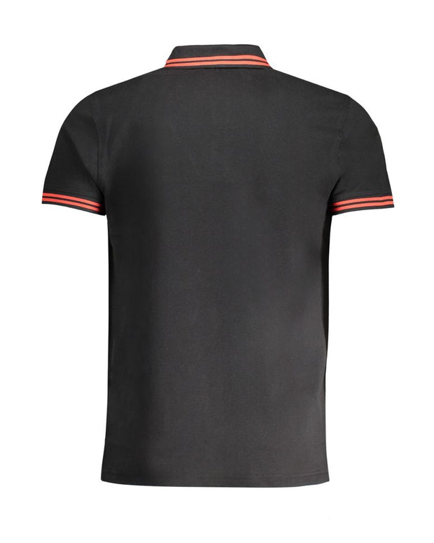 Black Cotton Polo Shirt
