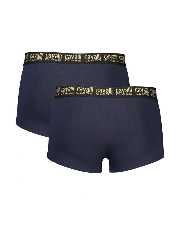 Blue Cotton Men Boxer