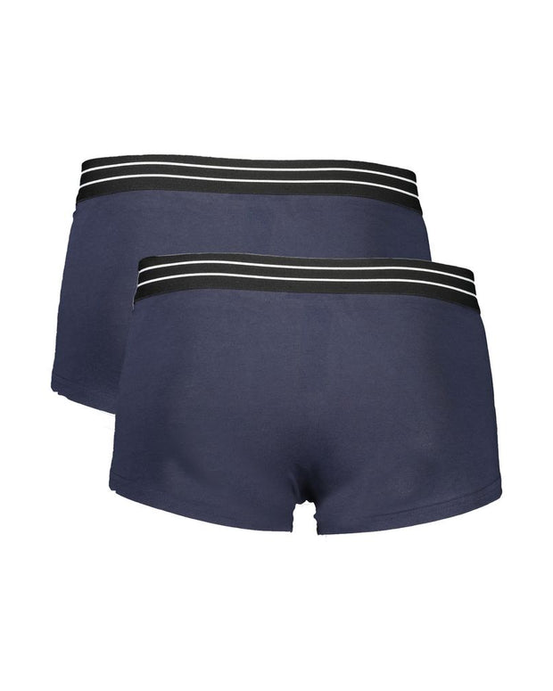 Blue Cotton Men Boxer