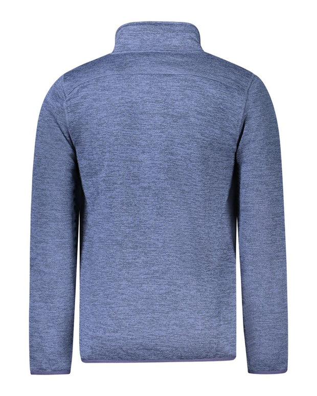 Blue Polyester Men Jacket