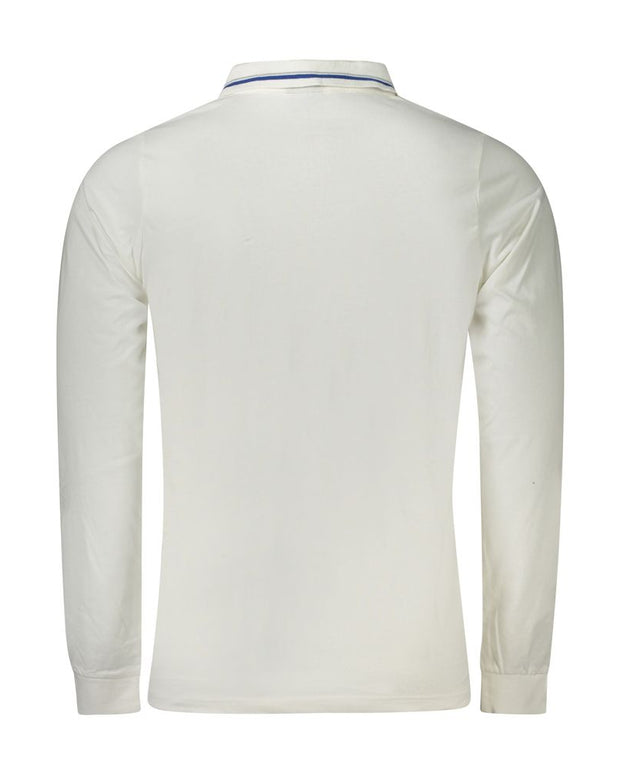 White Cotton Men Polo Shirt