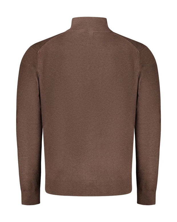 Brown Polyamide Men Cardigan