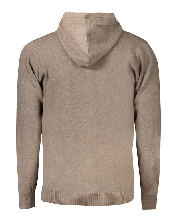 Brown Polyamide Men Cardigan