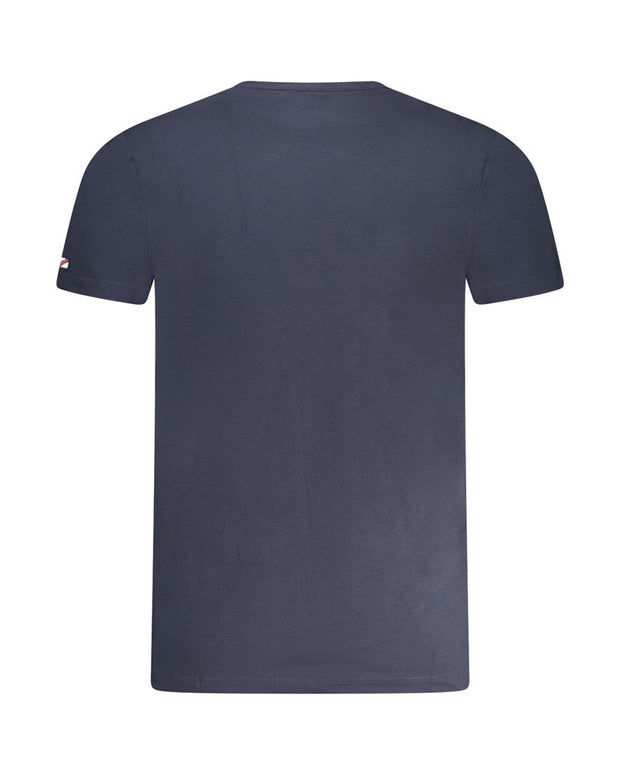 Blue Cotton Men T-Shirt