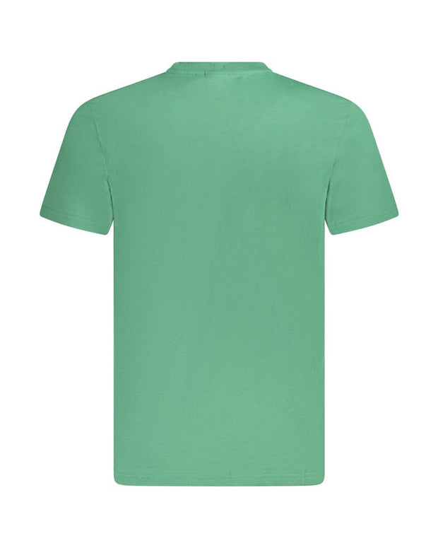 Green Cotton Men T-Shirt