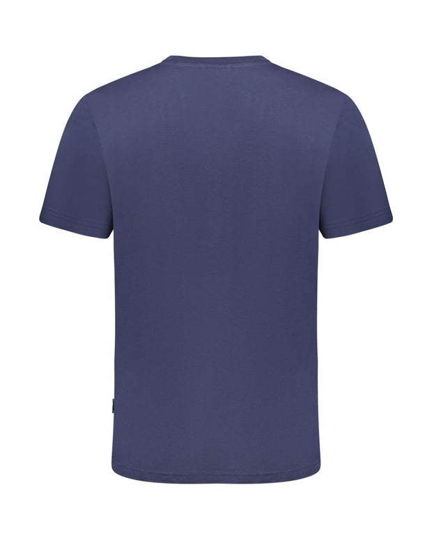 Blue Cotton Men T-Shirt