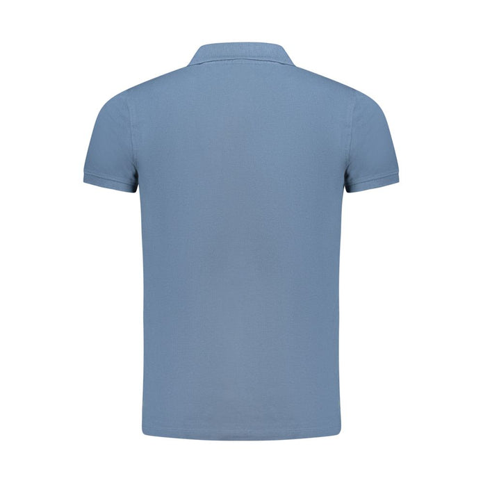 Blue Cotton Polo Shirt