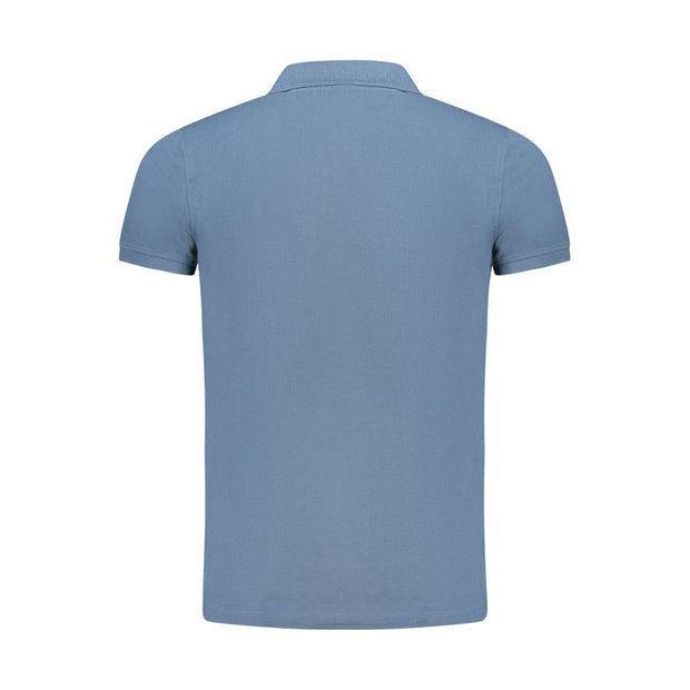 Blue Cotton Polo Shirt