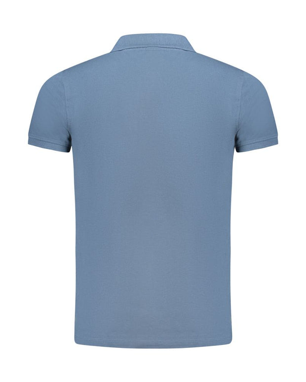 Blue Cotton Polo Shirt