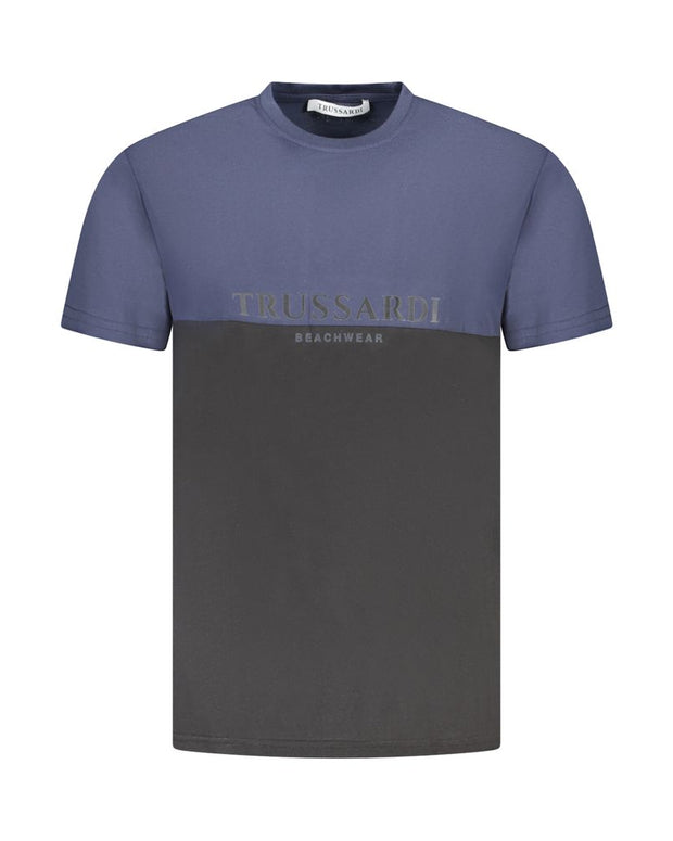 Blue Cotton Men T-Shirt
