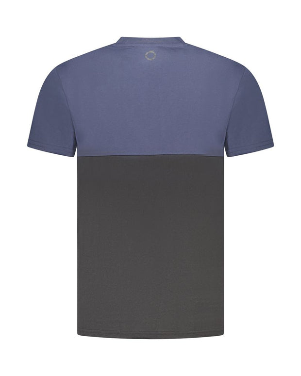 Blue Cotton Men T-Shirt