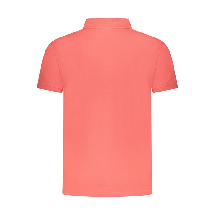 Pink Cotton Men Polo Shirt