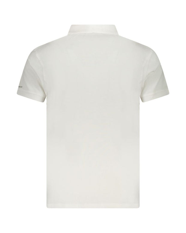 White Cotton Men Polo Shirt