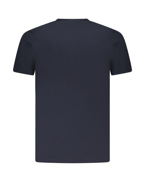 Blue Cotton Men T-Shirt
