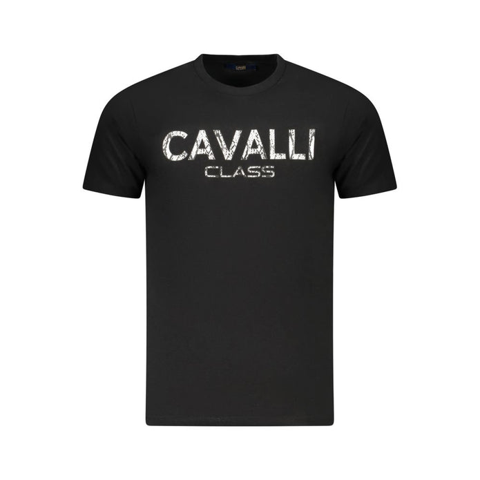 Black Cotton Men T-Shirt