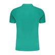 Green Cotton Men Polo Shirt