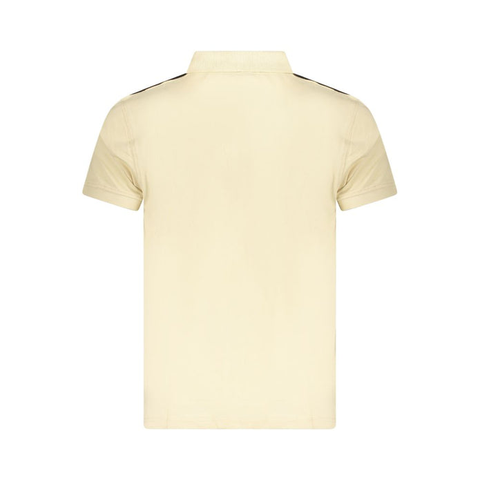 Beige Cotton Men Polo Shirt