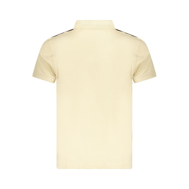 Beige Cotton Men Polo Shirt