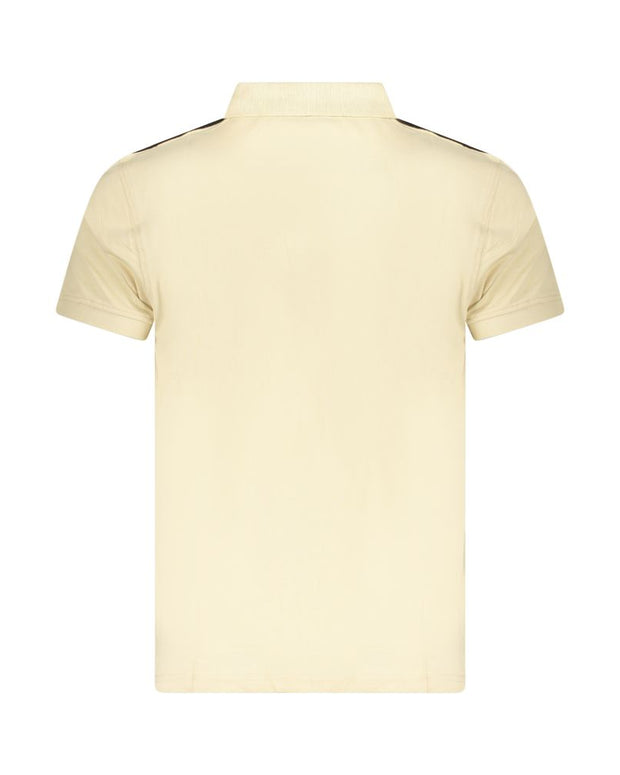 Beige Cotton Men Polo Shirt