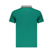 Green Cotton Men Polo Shirt