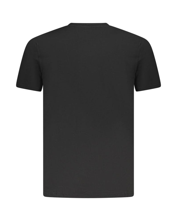Black Cotton Men T-Shirt