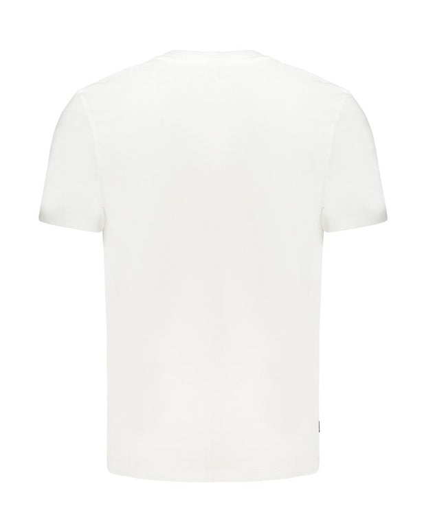 White Cotton Men T-Shirt