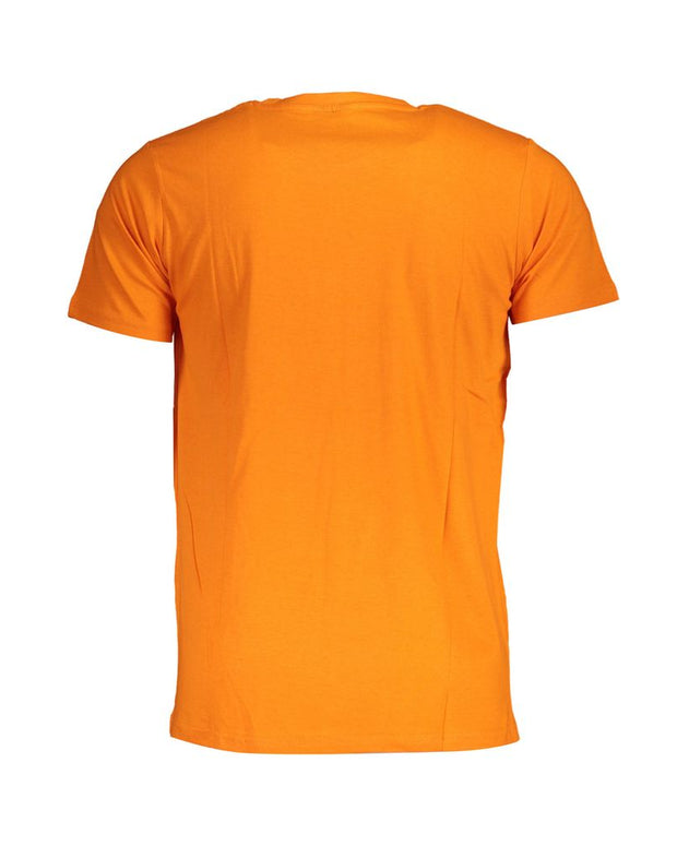 Orange Cotton Men T-Shirt