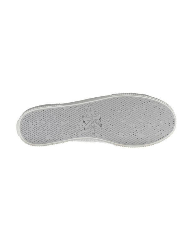 White Polyester Men Sneaker