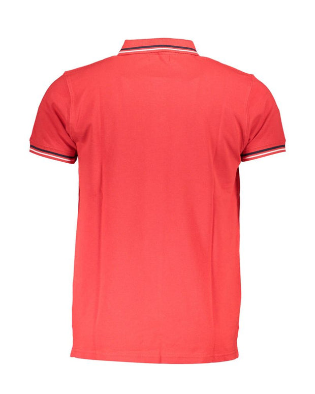 Red Cotton Men Polo Shirt