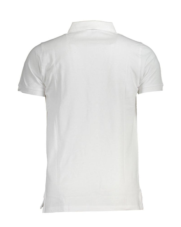 White Cotton Men Polo Shirt