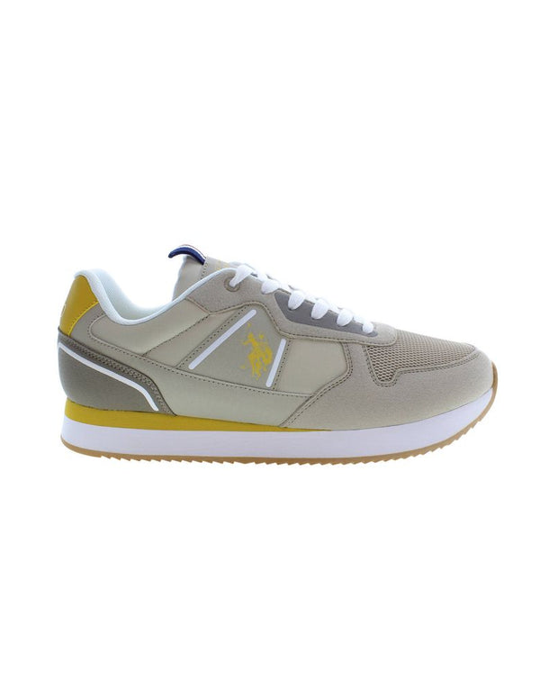 Beige Polyester Men Sneaker