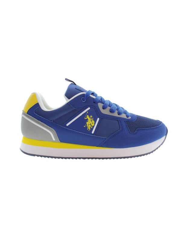 Blue Polyester Men Sneaker