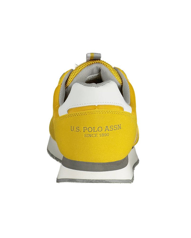 Yellow Polyester Men Sneaker