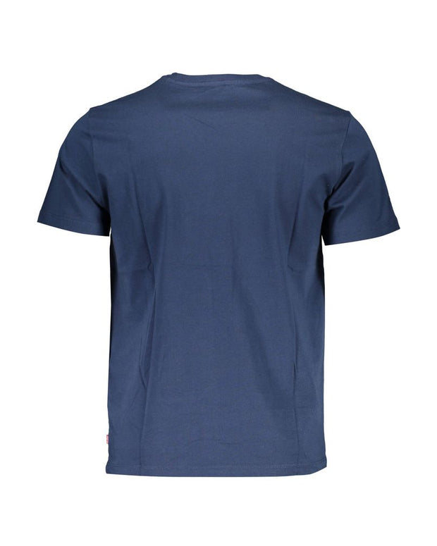 Blue Cotton Men T-Shirt