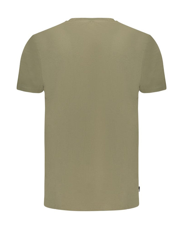 Green Cotton Men T-Shirt
