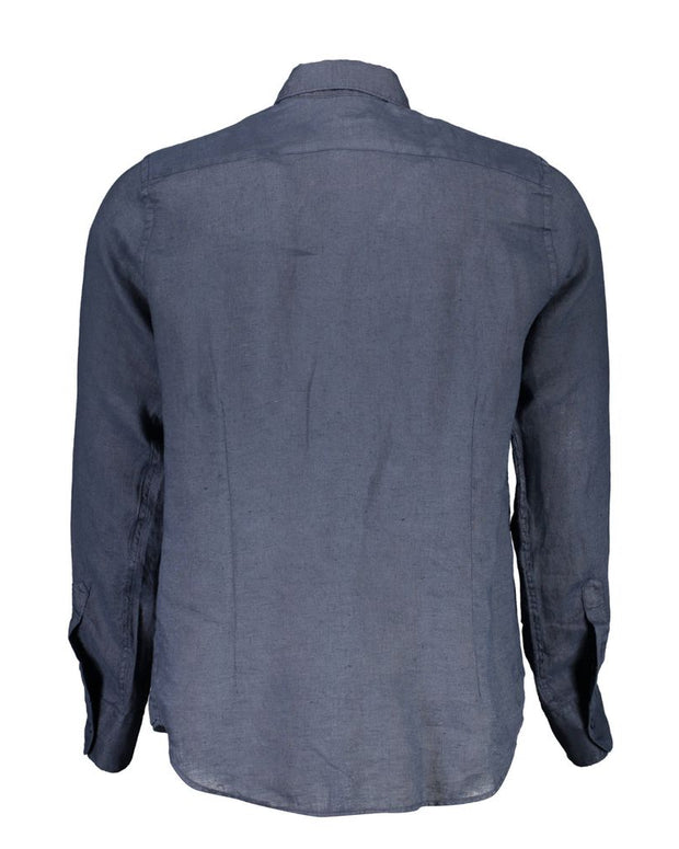 Blue Linen Men Shirt