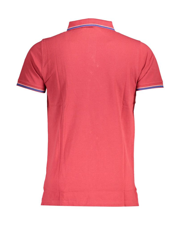 Red Cotton Men Polo Shirt