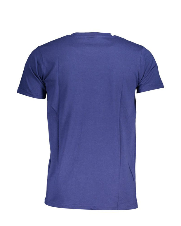 Blue Cotton Men T-Shirt